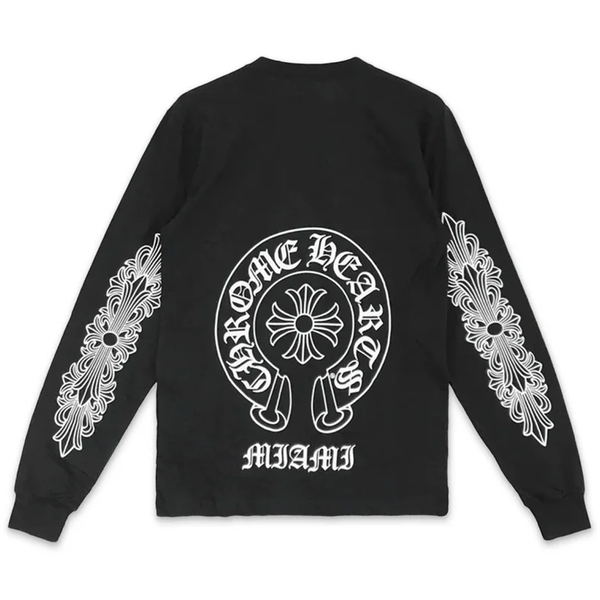 あ*様 2013 CHROME HEARTS L&T LS-Shirt Buy Chrome Hearts Neck Logo Long-Sleeve T-Shirt 'Black' - 01383