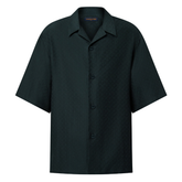 Louis Vuitton Black Mini Monogram Silk-Cotton Blend Short-Sleeved Shirt