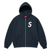 Supreme S Logo Zip Up Hoodie Navy