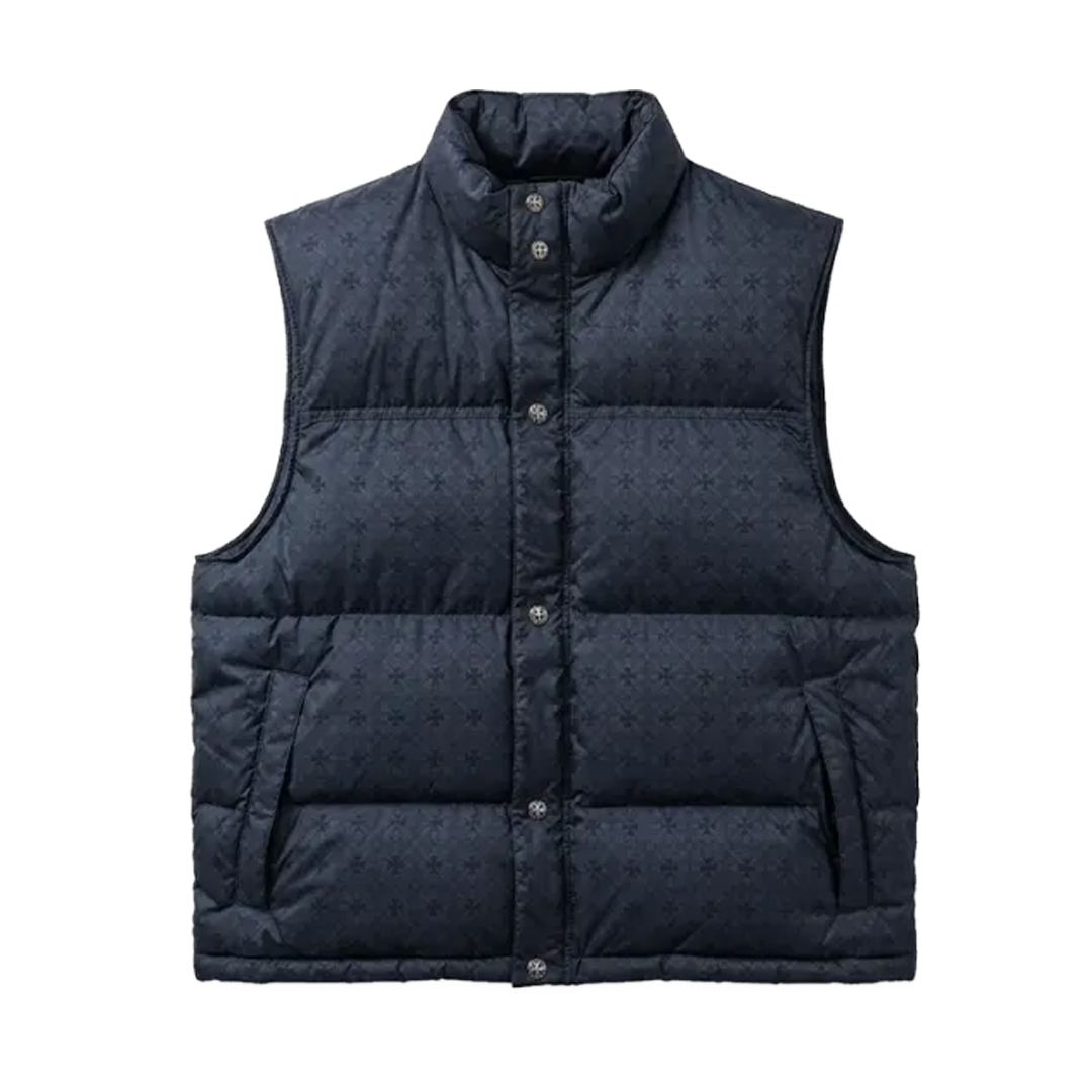 Chrome Hearts Monogram Puffer Vest Navy