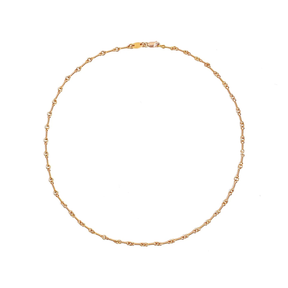 Chrome Hearts 22k Gold Twist Chain Necklace (18 Inch)