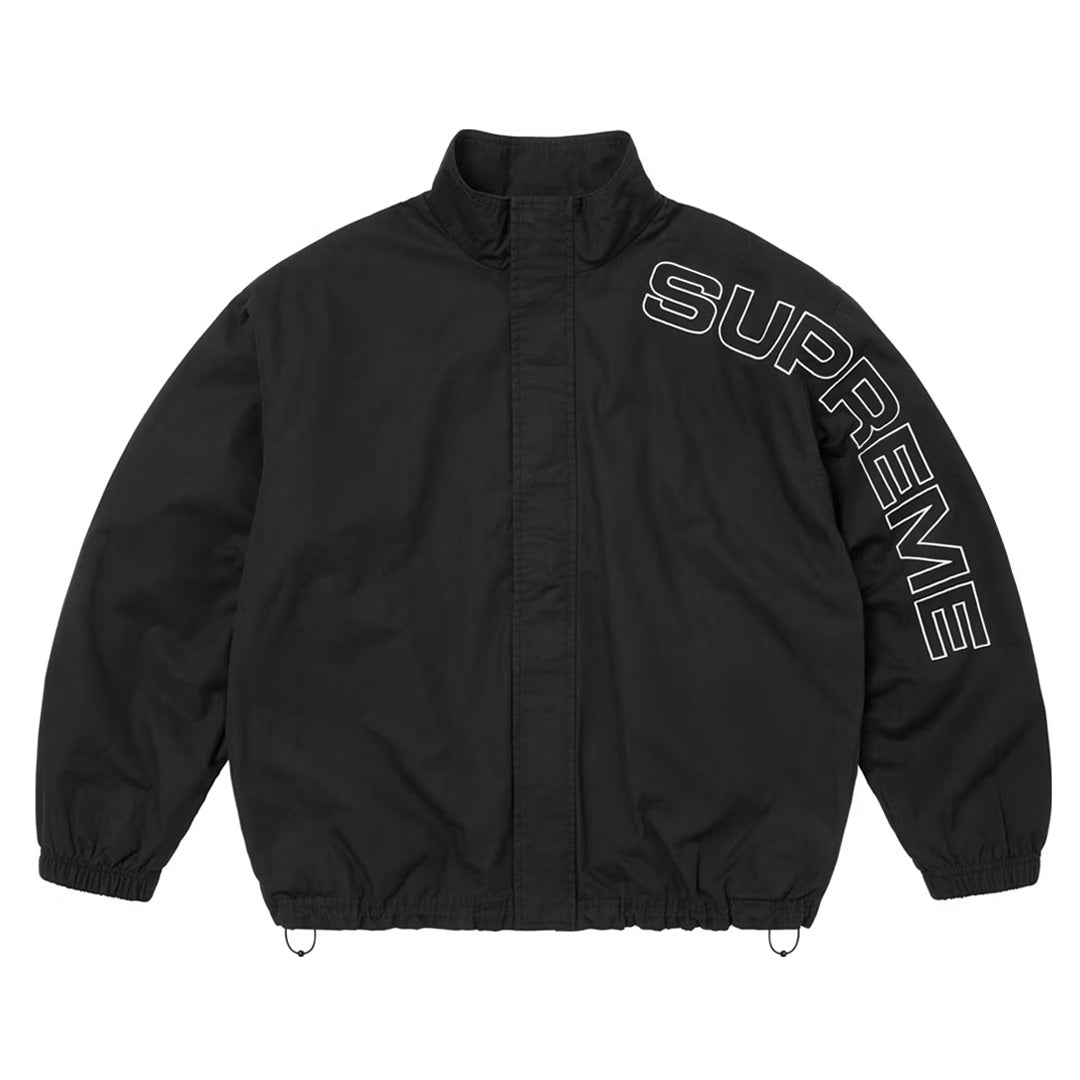 Supreme Spellout Embroidered Ripstop Track Jacket Black