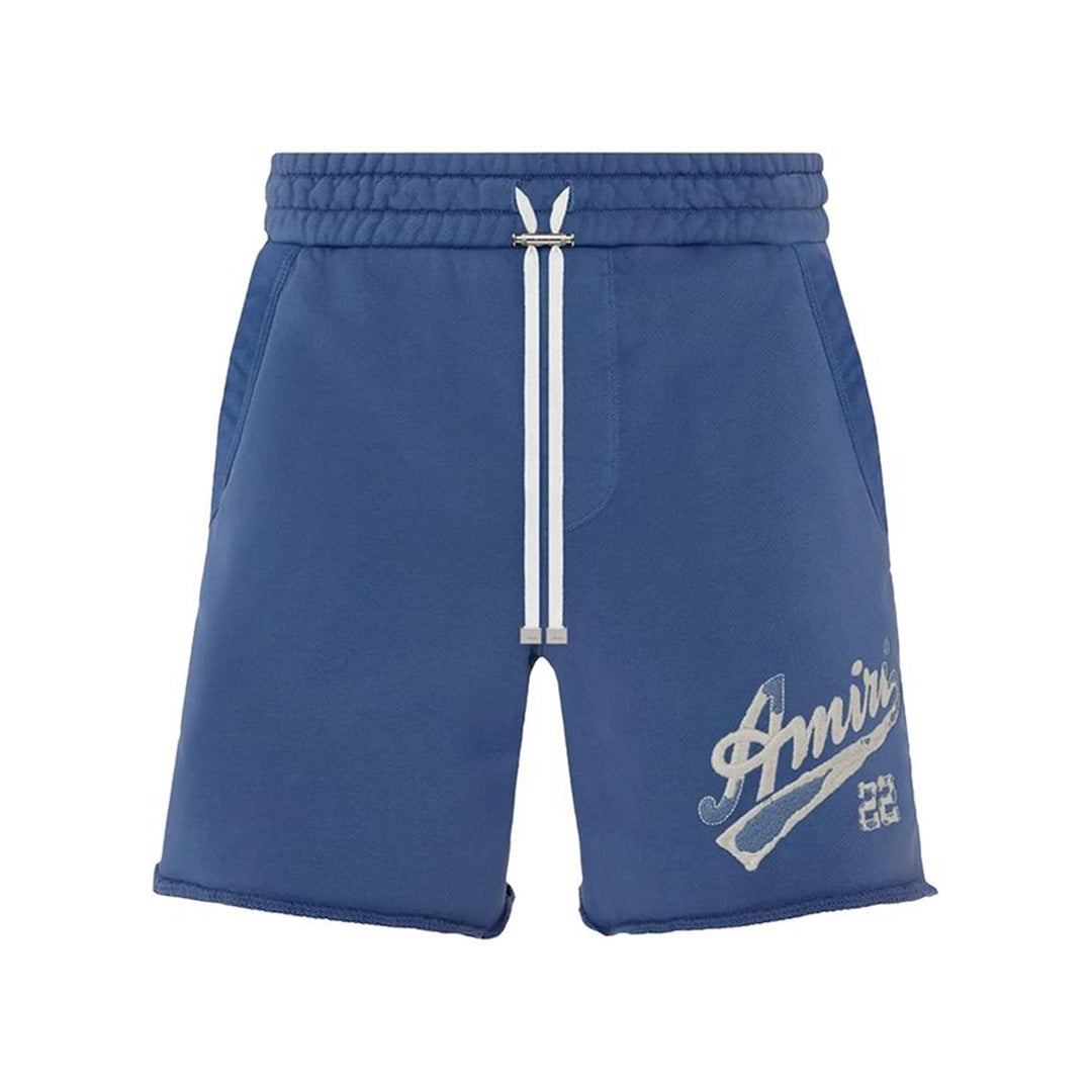 Amiri 22 Embroidered Shorts Blue