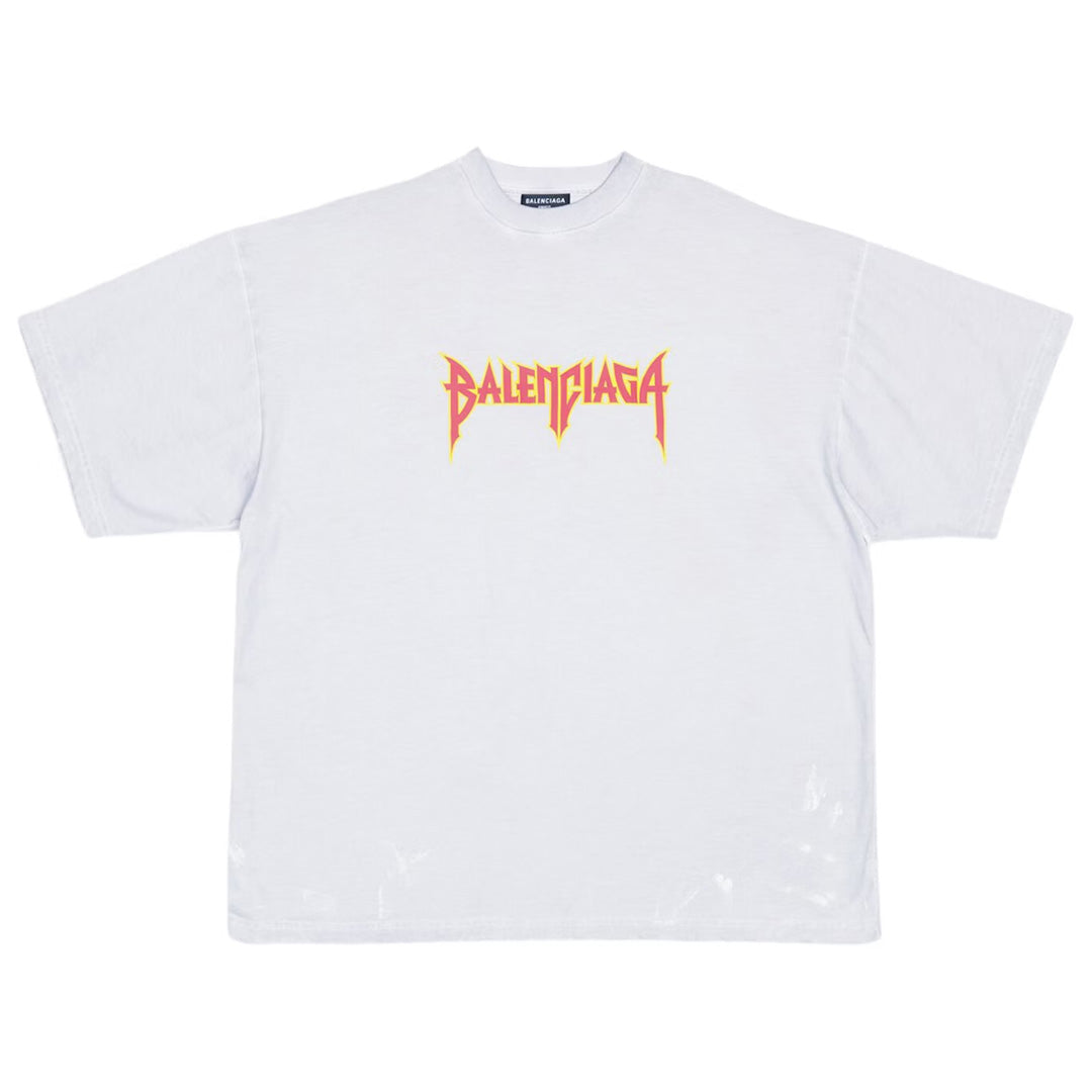 Balenciaga Metal Vintage Oversized T-Shirt Light Grey