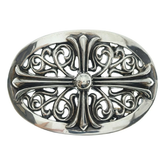 Chrome Hearts XL Oval Silver Belt Buckle