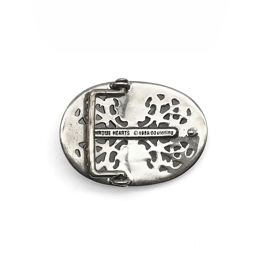 Chrome Hearts Small Oval Star Silver Belt Buckle