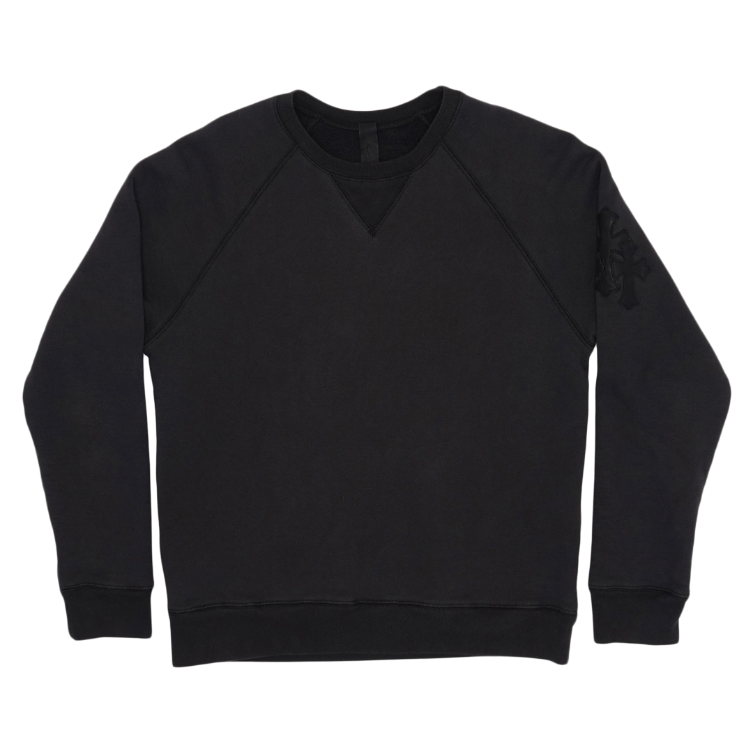 Chrome Hearts Paper Jam Triple Cross Crewneck Black