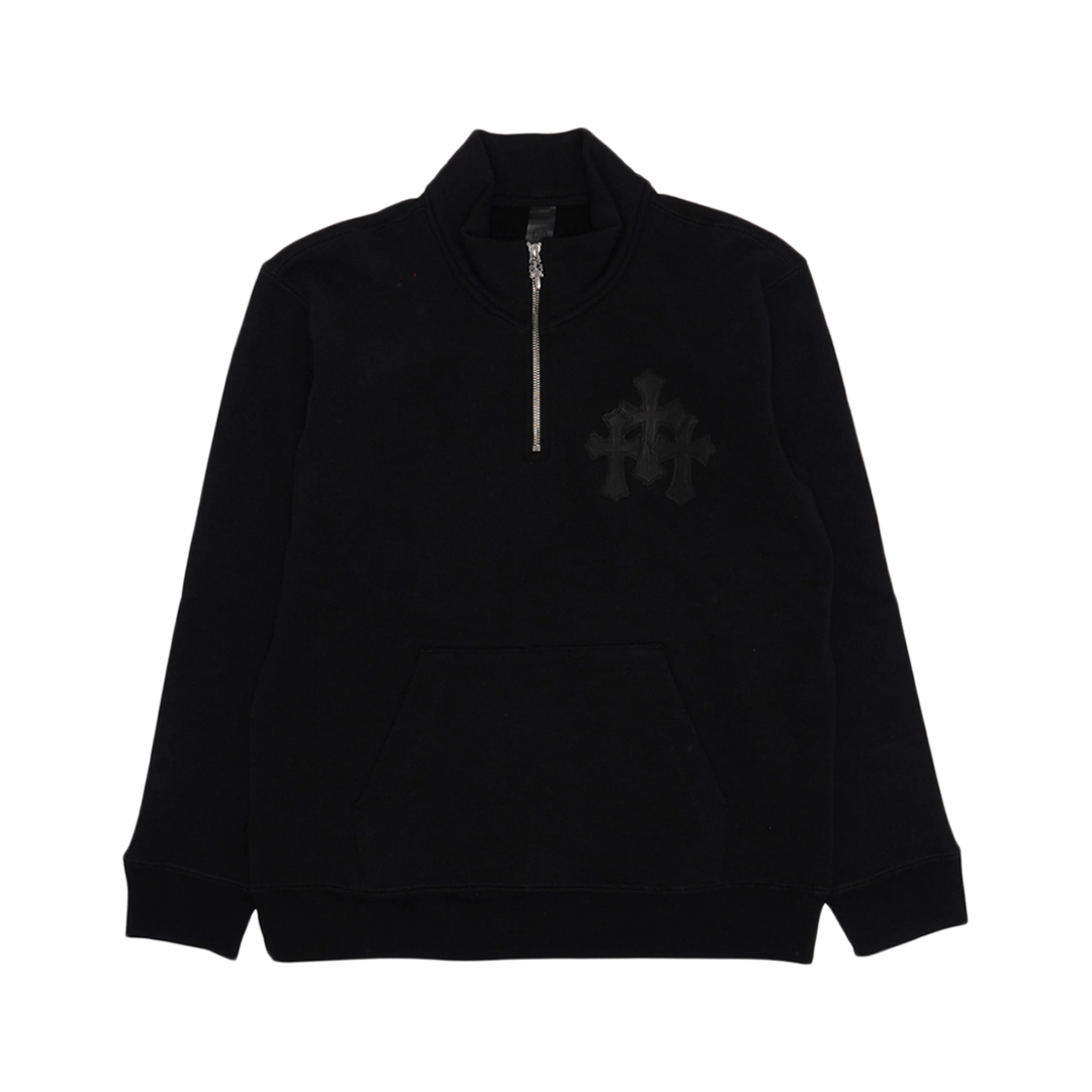Chrome Hearts Paper Jam Triple Cross Quarter Zip Black