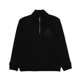 Chrome Hearts Paper Jam Triple Cross Quarter Zip Black