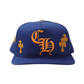 Chrome Hearts CH Multi Patch Trucker Hat Blue/Yellow