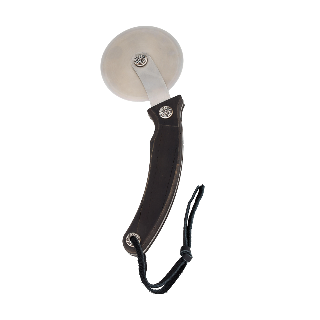 Chrome Hearts Ebony Wood & Silver Pizza Cutter