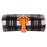 Chrome Hearts Plaid Pony Hair & Orange Cemetery Patch Watch Roll