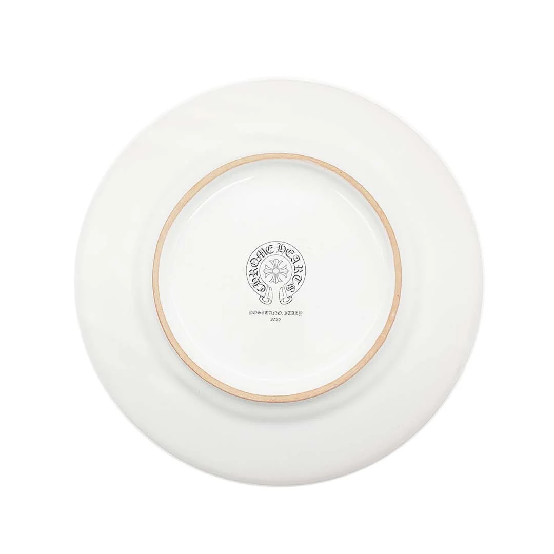 Chrome Hearts Painted Ceramic Plates Set Of Two