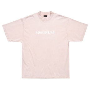 Balenciaga Mirror Logo T-Shirt Pink