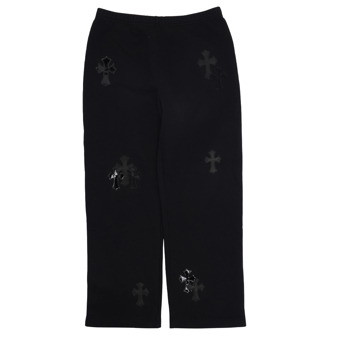Chrome Hearts Pony Hair Cross Patch Sweatpants