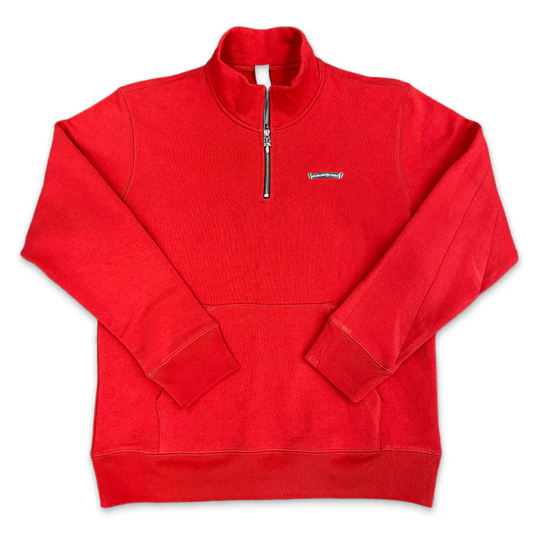 Chrome Hearts Embroidered Logo Quarter Zip Red