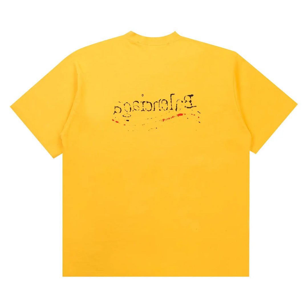 Balenciaga Hand Drawn Political Campaign T-Shirt Maize Yellow
