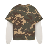 Rhude Camo Double Layered Long Sleeve T-Shirt