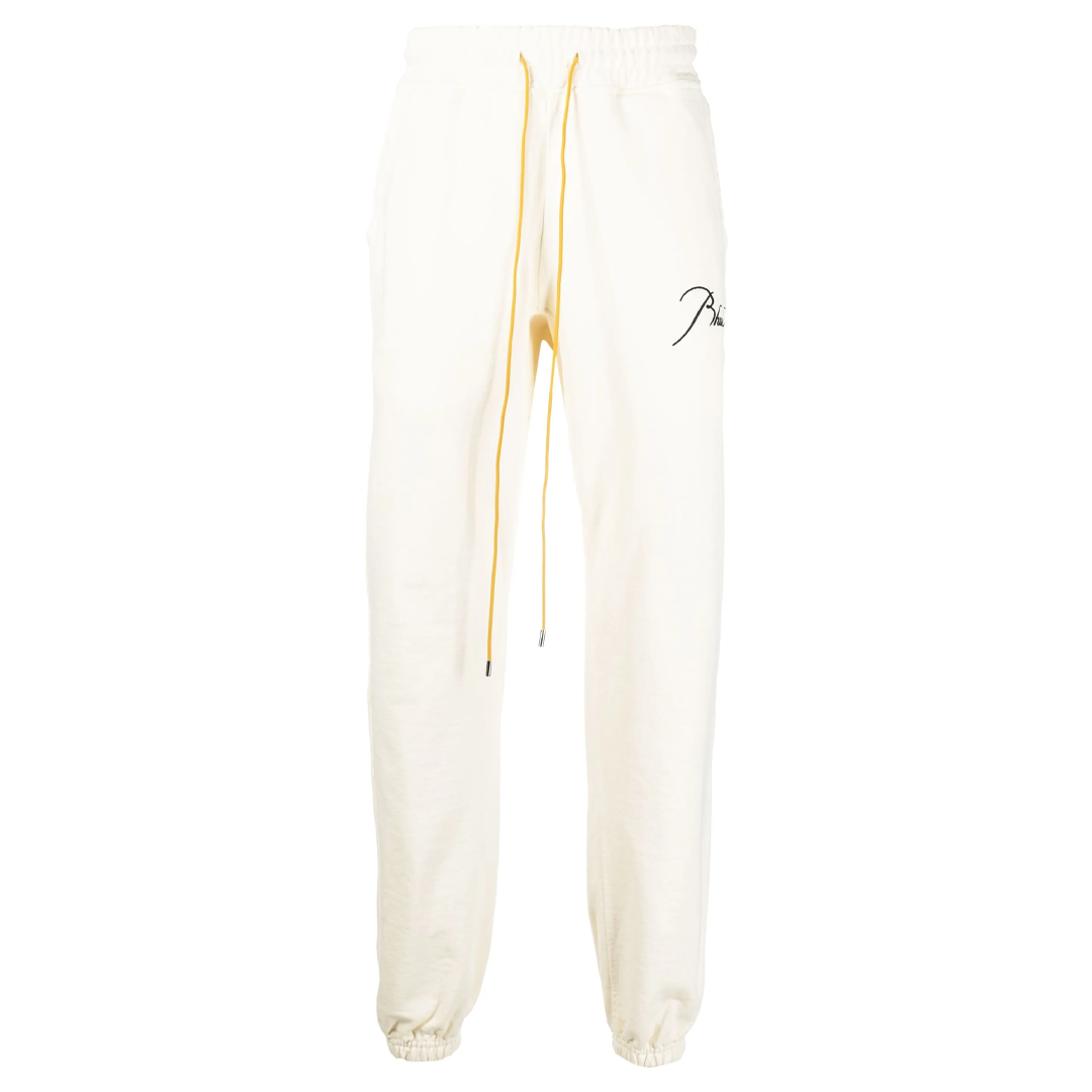Rhude Drawstring Logo Pants Cream