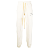 Rhude Drawstring Logo Pants Cream