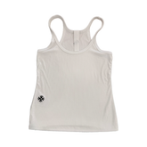 Chrome Hearts Embroidered Ribbed Tank Top White