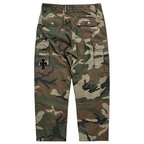 Chrome Hearts Black Patch Camo Cargo Ripstop Pants