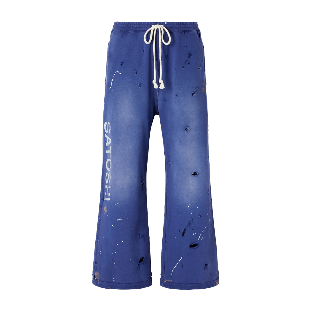 Satoshi Nakamoto Luke Logo Paint Splattered Sweatpants