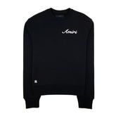 Amiri Embroidered Script Logo Crewneck Black