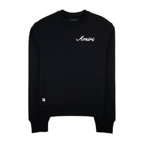 Amiri Embroidered Script Logo Crewneck Black