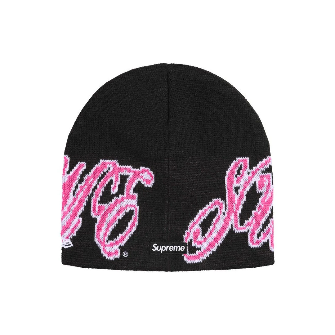 Supreme New Era® Cursive Beanie Black