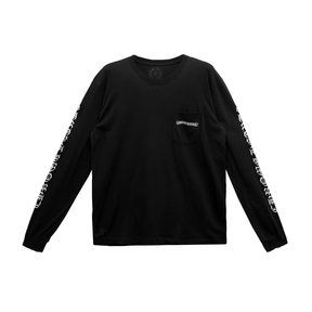 Chrome Hearts Scroll Logo Long Sleeve T-Shirt Black