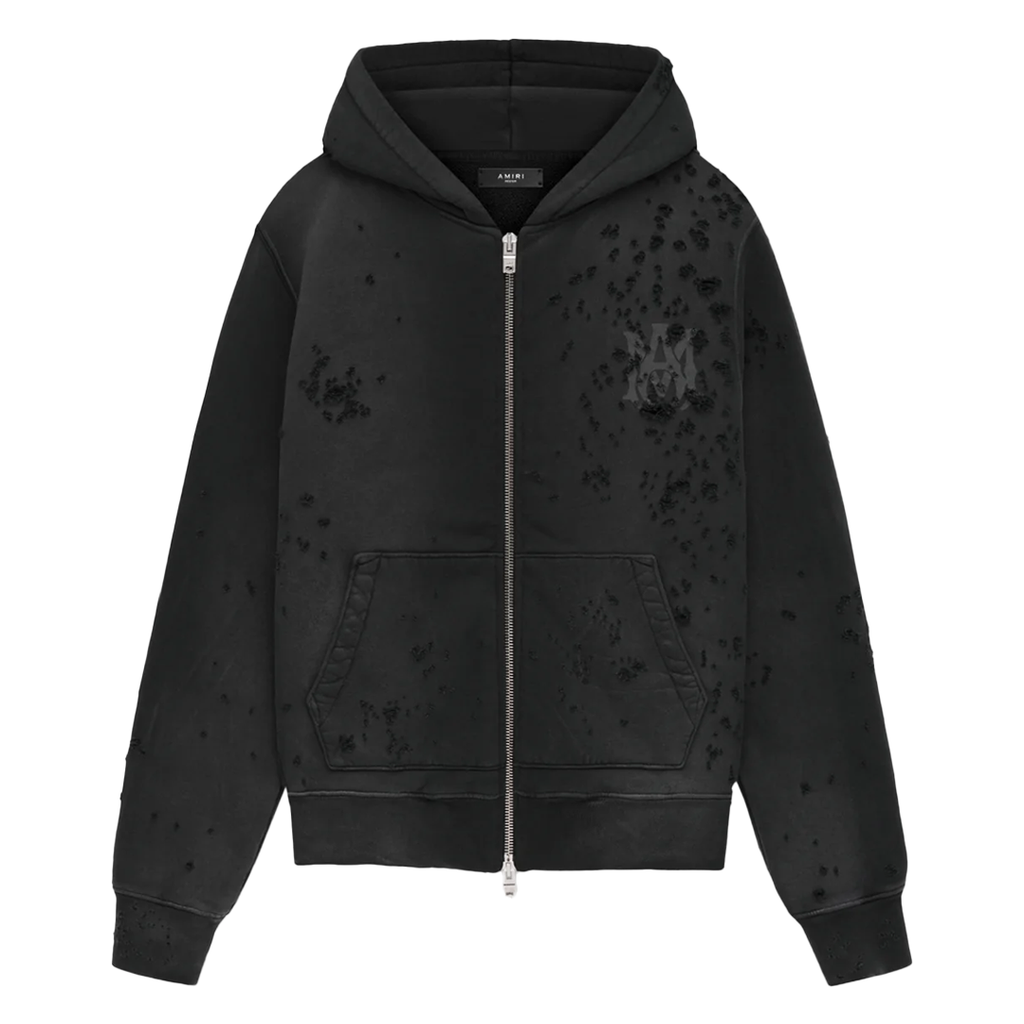 Amiri MA Logo Shotgun Hoodie Faded Black | Kenshi