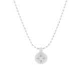 Chrome Hearts Silichrome Cross Ball Necklace White