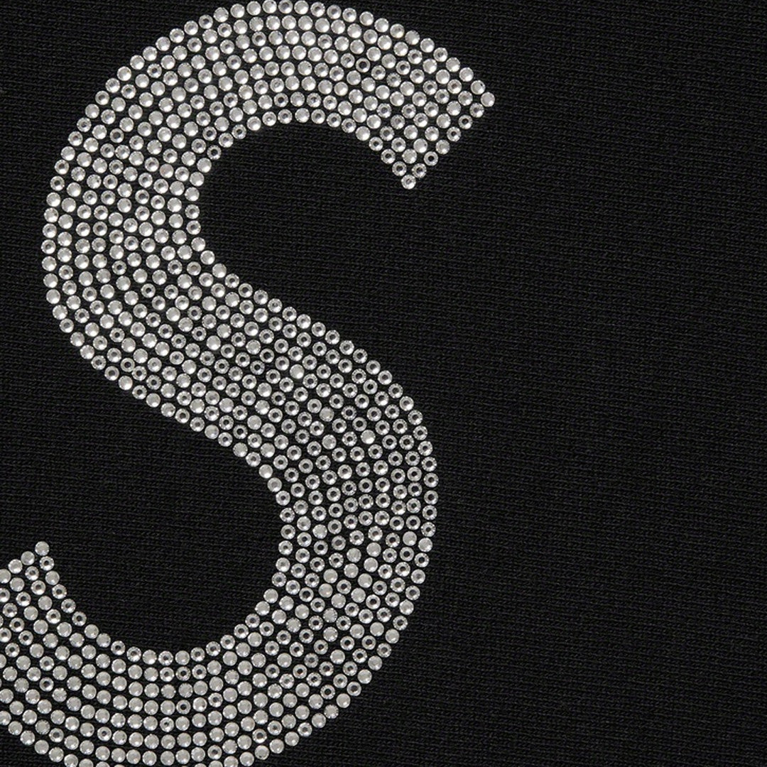 Supreme Swarovski S Logo Hoodie Black