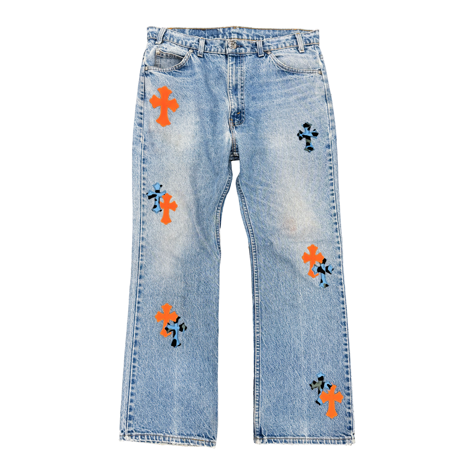 Chrome Hearts St Barths Exclusive Cross Patch Jeans