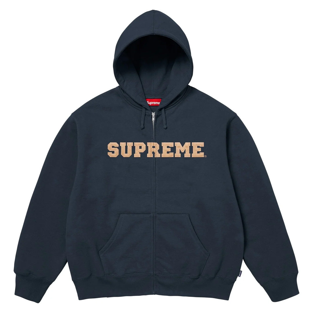 Supreme Collegiate Appliqué Zip Up Hoodie Navy