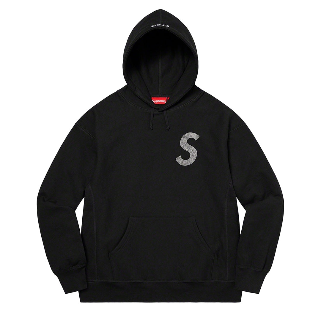 Supreme Swarovski S Logo Hoodie Black