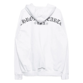 Chrome Hearts Shoulder Logo Zip Up Hoodie White