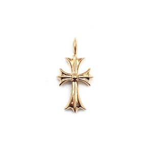 Chrome Hearts 22k Gold Tiny Cross Diamond Pavé Pendant (Pendant Only)