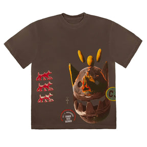 Travis Scott Never Backward T-Shirt Brown