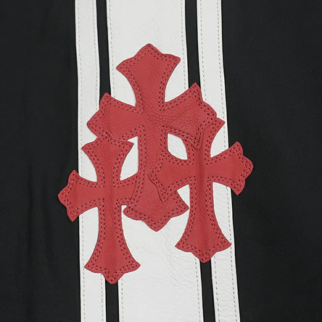 Chrome Hearts Triple Cross Patch Racing Jacket Black
