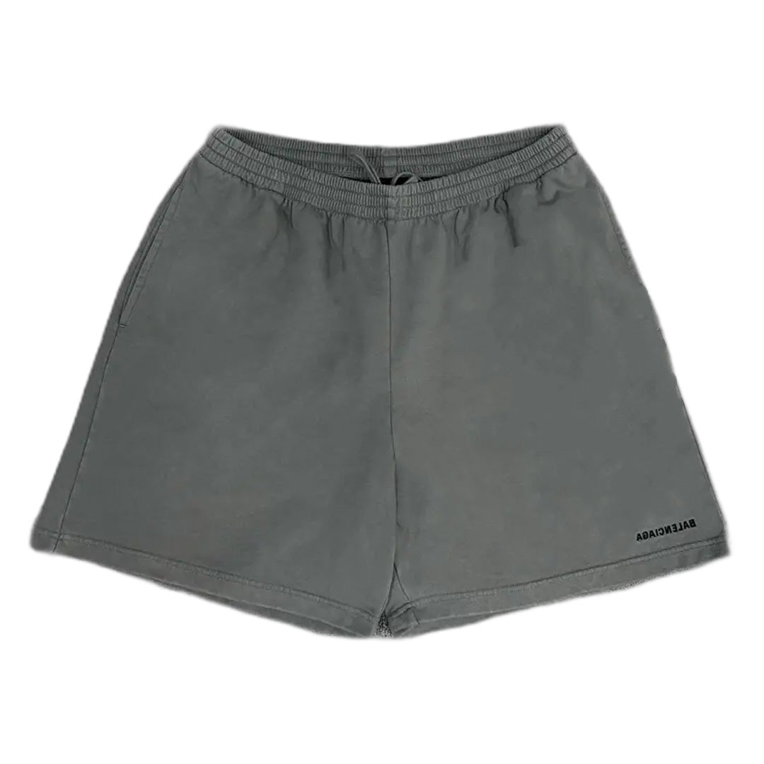 Balenciaga Mirror Logo Sweat Shorts Sage Green