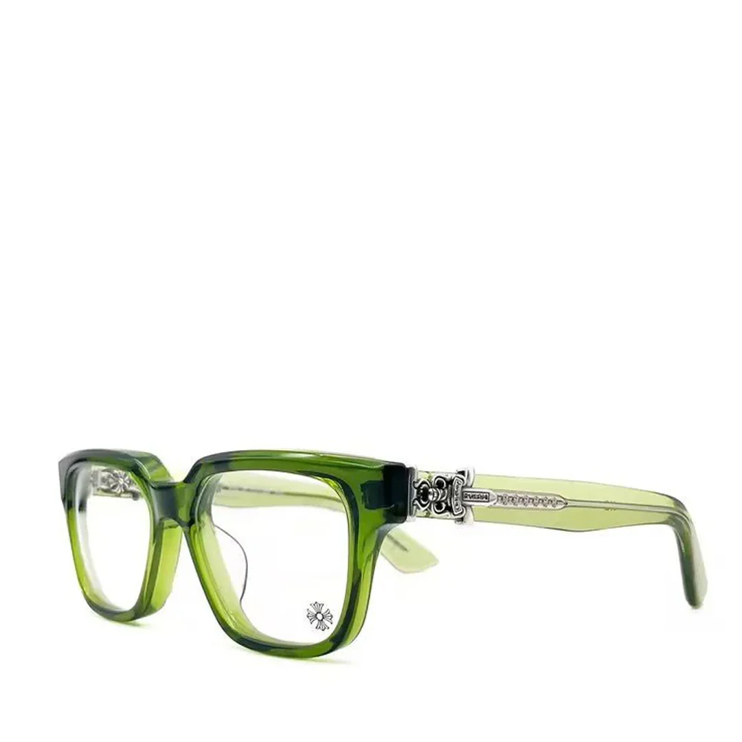 Chrome Hearts "Vagillionaire 2" Green/Silver Glasses