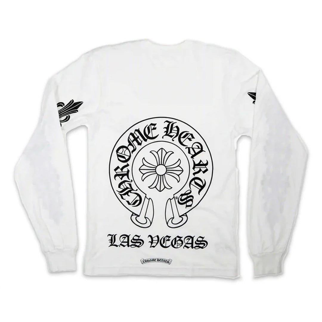 Chrome Hearts Las Vegas Exclusive Long Sleeve T-Shirt White