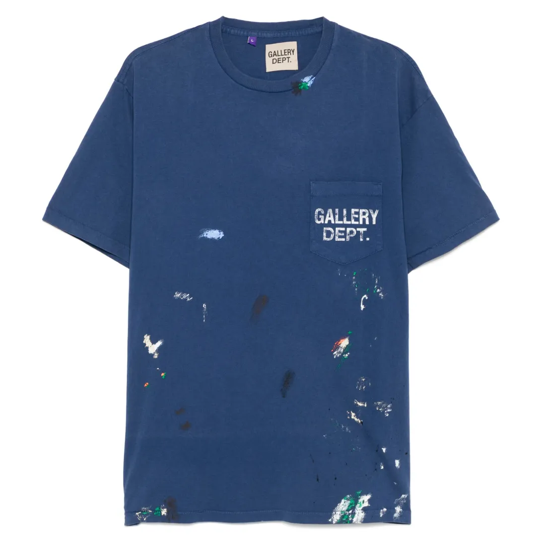 Gallery Dept. Vintage Logo Painted T-Shirt Blue