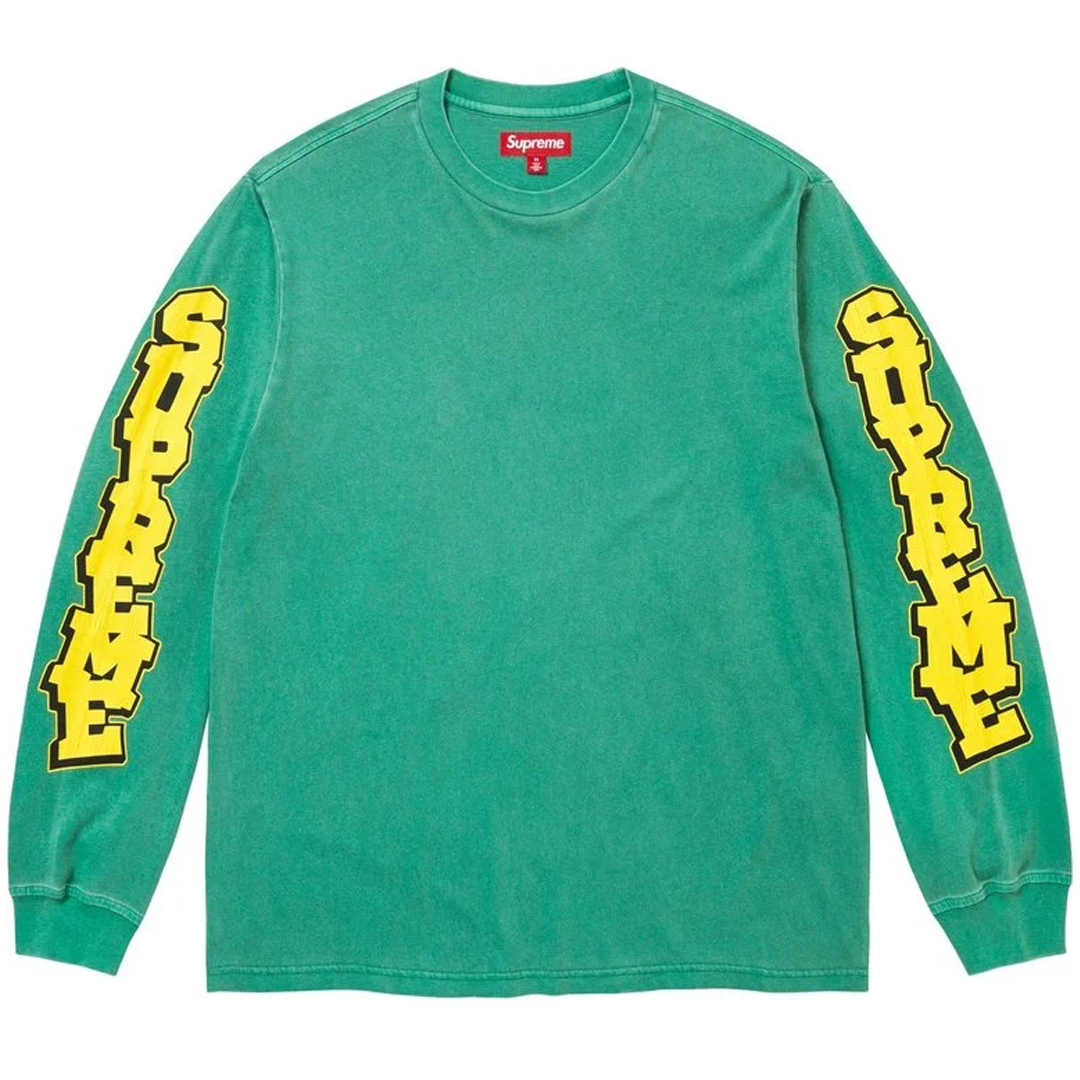 Supreme Cracked Sleeve L/S Top Green