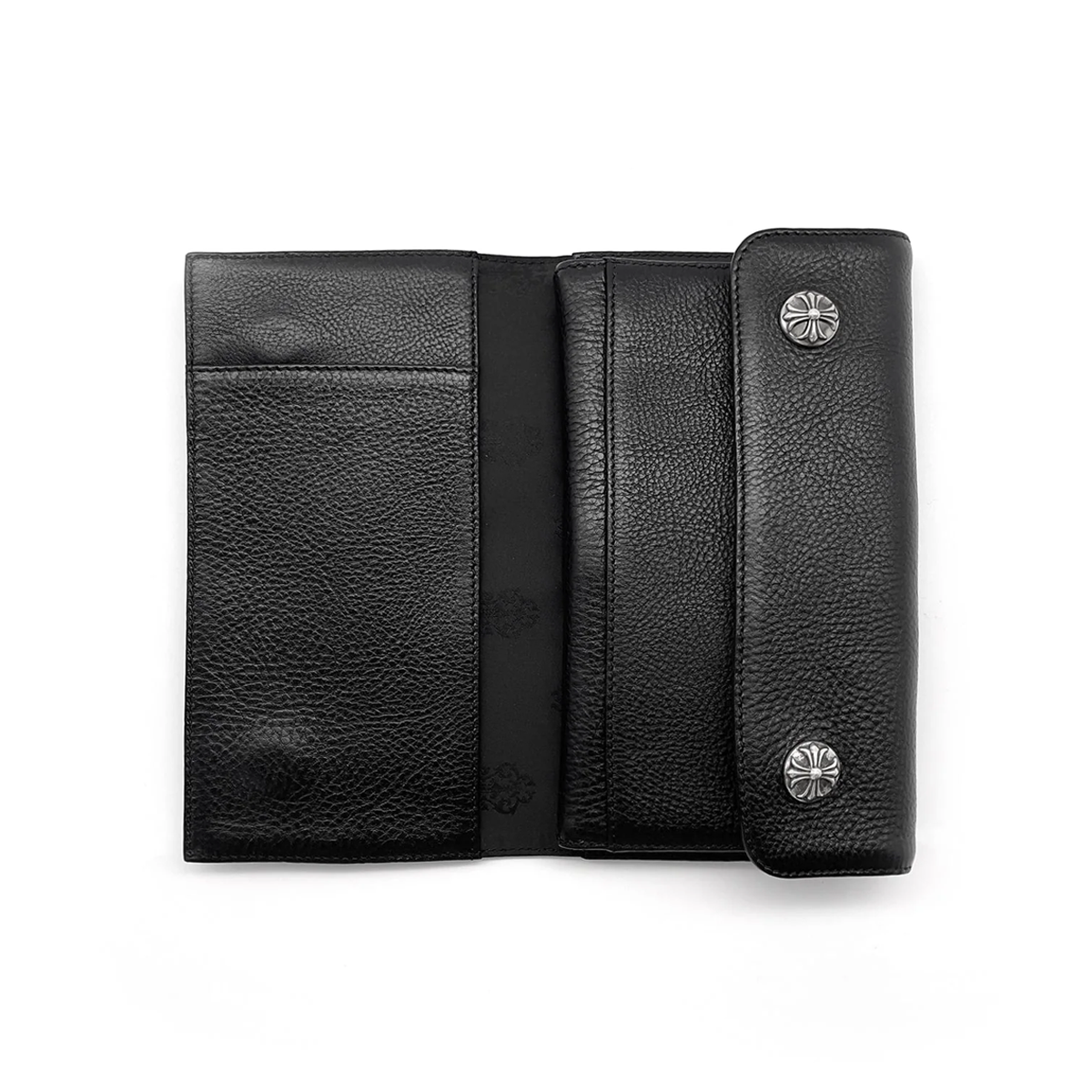 Chrome Hearts Wave Heavy Leather Long Wallet