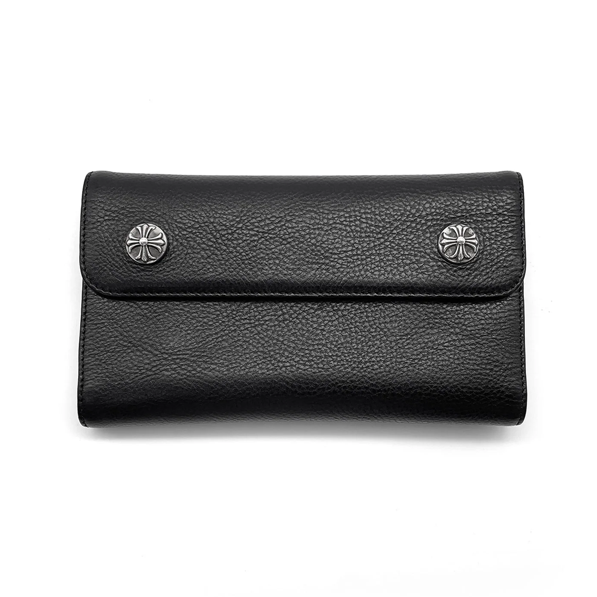 Chrome Hearts Wave Heavy Leather Long Wallet