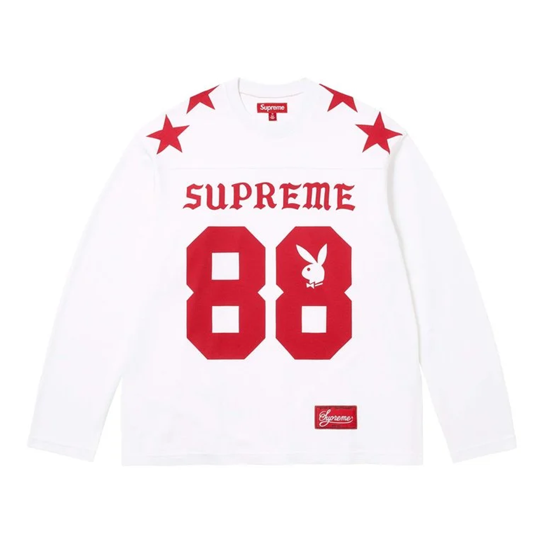 Supreme x Playboy® L/S Football Top White