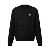 Louis Vuitton Embellished Damier Wool Crewneck